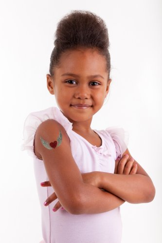 Glitter Tattoo Kit - Things with Wings, Hypoallergenic & Safe