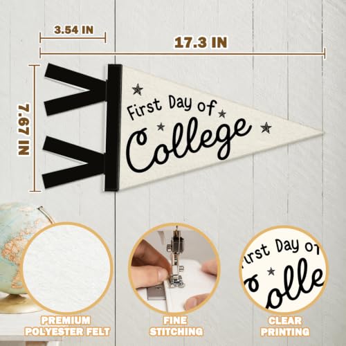 First Day of College Felt Pennant Flag - Back to School Photo Prop