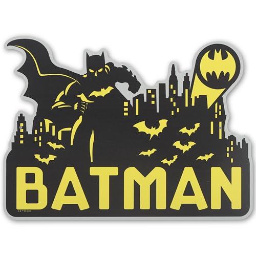 Batman Silhouette Wall Art | Vintage Bat Signal Metal Sign