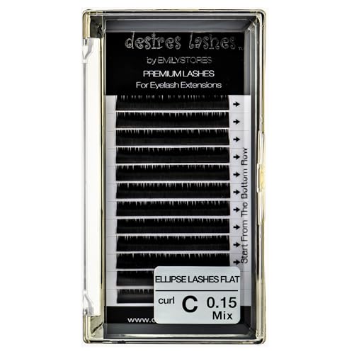 Ellipse Eyelashes Mixed 8-14mm C Curl 0.15mm Flat Lashes Extensions