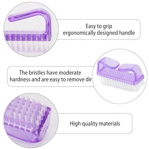 12 Pcs Nail Brush Set with Grip Handle for Nails & Toes