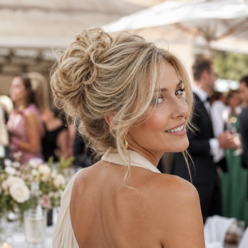 CAISHA Blonde Mix Synthetic Hair Bun Chignon G30B - Heat-Resistant & Washable