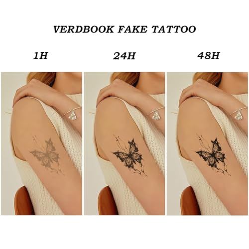 VERDBOOK Sacred Cherub Angel Temporary Tattoos 2 Sheets - Waterproof & Long-Lasting, Mystical Body Stickers for Adults