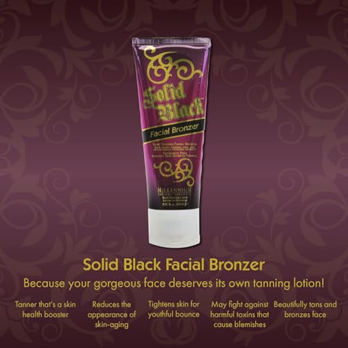 Solid Black Facial Bronzer - Anti-Aging Tanning Lotion 4 oz