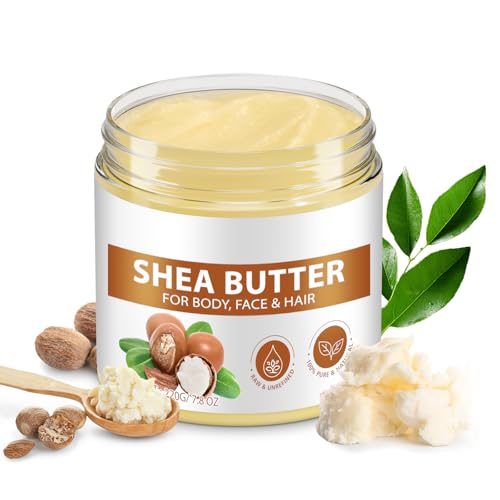 Organic Raw Unrefined Shea Butter - 7.76 oz Body & Face Moisturizer