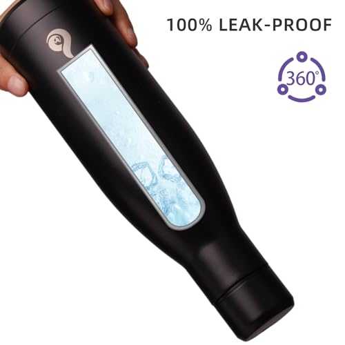 BJPKPK 17oz Insulated Stainless Steel Water Bottle - Midnight Black