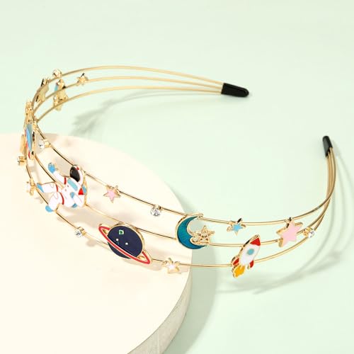 mokkia Astronaut Headband A - Jeweled Rhinestone Space Hair Accessory