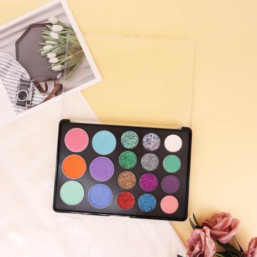 Large Magnetic Makeup Palette with Clear Lid - Empty Eyeshadow Organizer