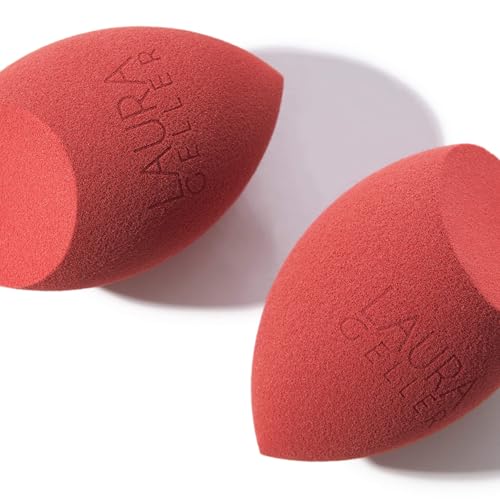LAURA GELLER Full Face Makeup Blending Sponge Set 16, Teardrop Shape, Liquid Foundation & Concealer Applicator