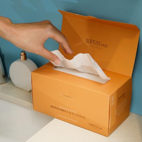 70 Count Disposable Facial Wipes - Quick Dry Makeup Remover Cloths, Soft & Biodegradable, 7.9x7.9 Inches, Facial Wipes - Pack of 1 (Facial Wipes)