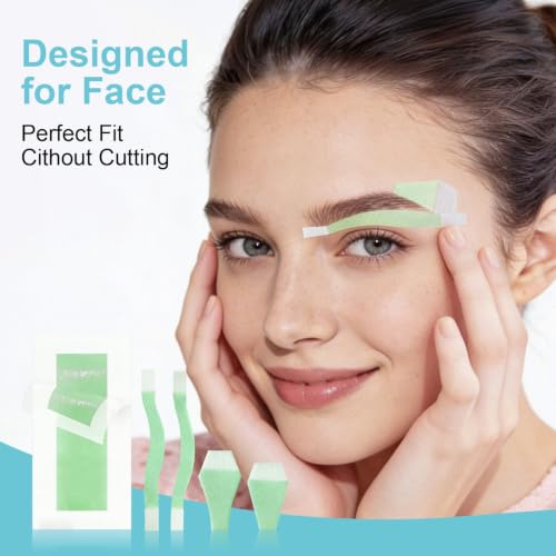 Waxfans 56PCS Face & Eyebrow Wax Strips Kit with Oil Wipes