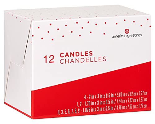 American Greetings Birthday Number Candles (12-Count) - Multi-Color