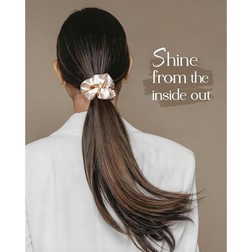Yanibest 8 Pcs Satin Scrunchies - Silk Scrunchies Ponytail Holders, Soft Satin Hair Ties No Damage, Hair Accessories for Women