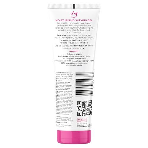 Queen of Ooh La La Moisturising Shave Gel 5.07 fl oz for Sensitive Skin
