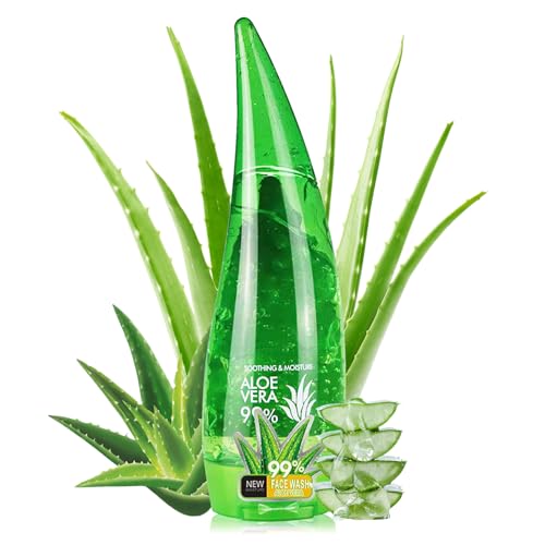 LZYLLS Aloe Vera Gel for Face & Body - Hydrating After Sun Moisturizer, Cooling Non-Sticky 9.15 Fl Oz (Variation 01)
