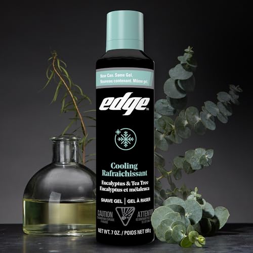 Edge Shaving Gel for Men with Eucalyptus & Tea Tree - 7 oz Pack of 3, Cooling & Hydrating