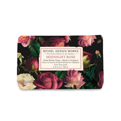Michel Design Works Midnight Rose Triple-Milled Bath Soap Bar, 6.7 oz