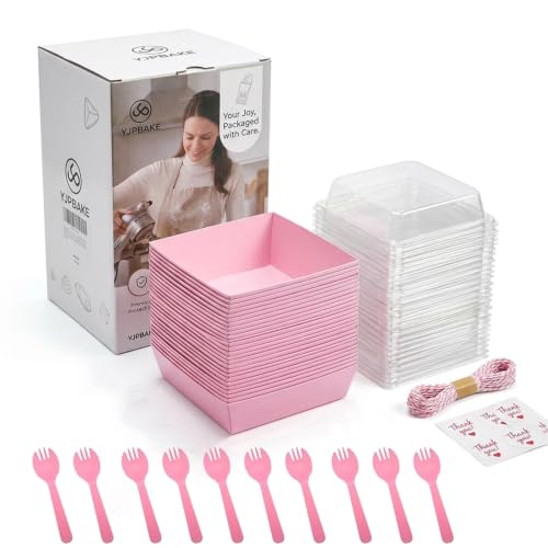 20 Pink Charcuterie Boxes with Clear Lids - Perfect for Parties