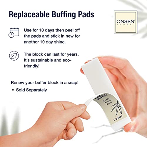 Onsen Nail Buffer Block - 4-Way Buffing, 1 Count, Salon-Quality Shine
