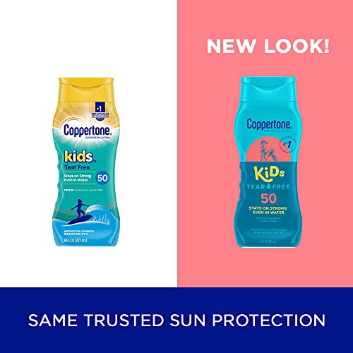 Coppertone Kids SPF 50 Sunscreen Lotion, 8 Fl Oz - Water Resistant & Tear Free