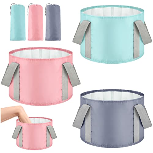 Meanplan Collapsible Foot Soak Tub - 3 Pack, 14L, Portable & Foldable