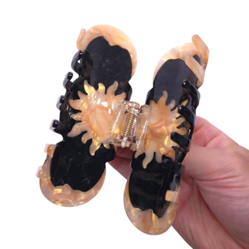 OMG Decor Boho Sun Claw Hair Clips – Moon Design, Large Acetate Hair Clip Set