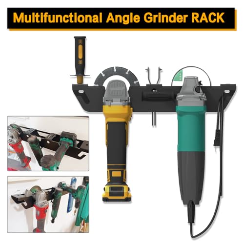 Wall-Mounted Tool Organizer Rack for Angle Grinders - 2-Pack