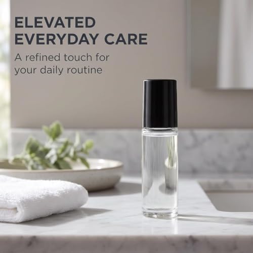 30ML Refillable Glass Essential Oil Roller Bottles Set - Black, Portable, Leakproof