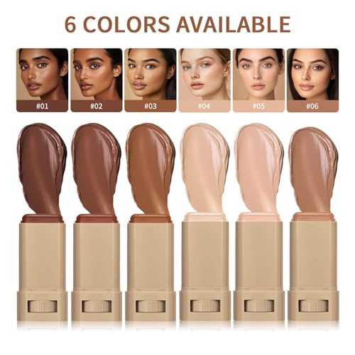 SWETIYOU Beauty Balm Foundation Stick 03#—Hydrating, Buildable Tint, Contour & Conceal