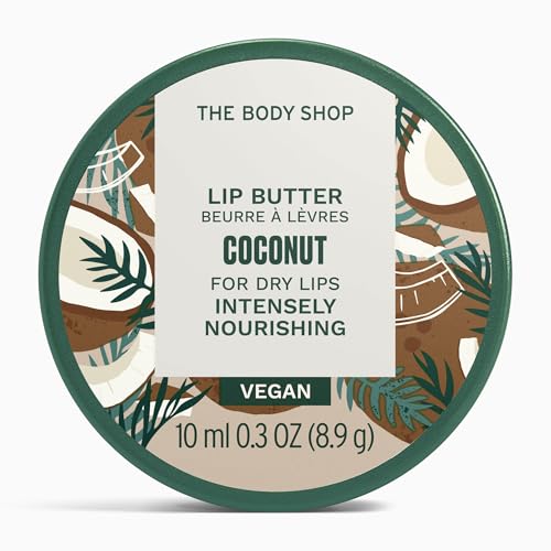 The Body Shop Coconut Lip Butter - Intensely Nourishing for Dry Lips 0.3 Oz