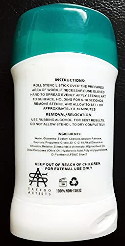 WIDGETCO Tattoo Transfer Stick & Skin Solution for Temporary Body Art