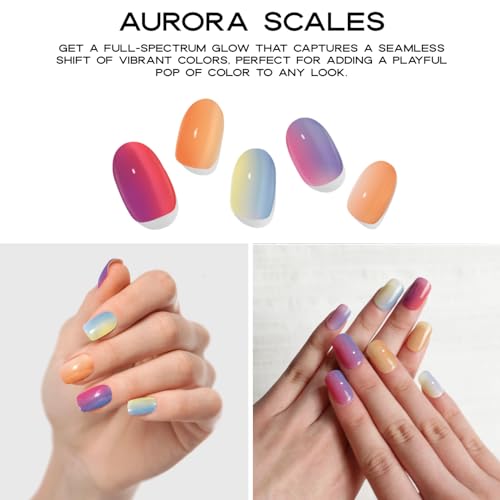 Adora Couture Semi-Cured Gel Nail Strips Kit - 20 Pieces with Prep Pads, Nail File & Wooden Stick