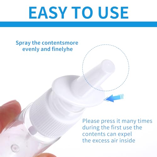 Simarro 6-Pack 20ml Reusable Nasal Spray Bottles with Fine Mist Nozzle