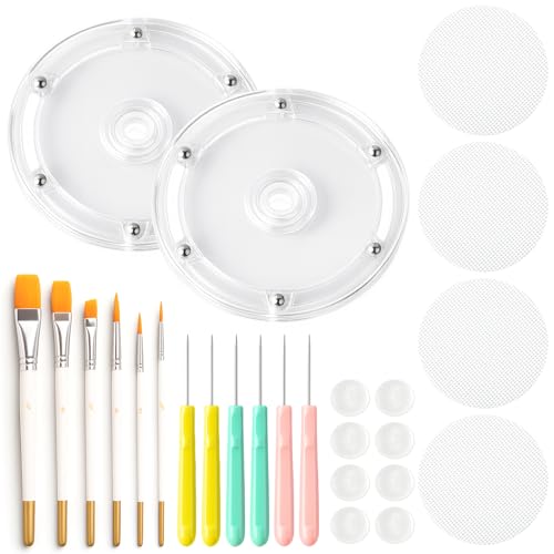 Complete Cookie Decorating Kit with Turntable, Brushes & Needles