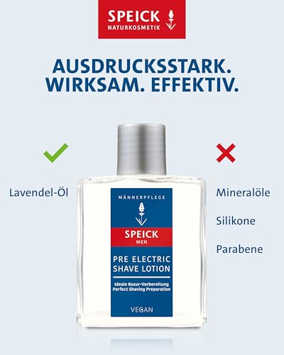 Speick Men Pre Electric Shave Lotion with Lavender Oil - 3.4 oz