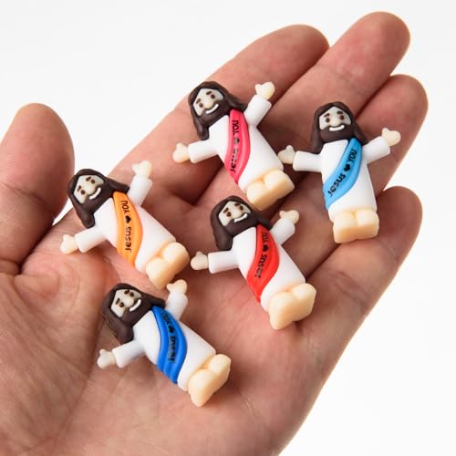 60 Mini Jesus Figurines - Tiny PVC Christ Dolls for Gifts & Events