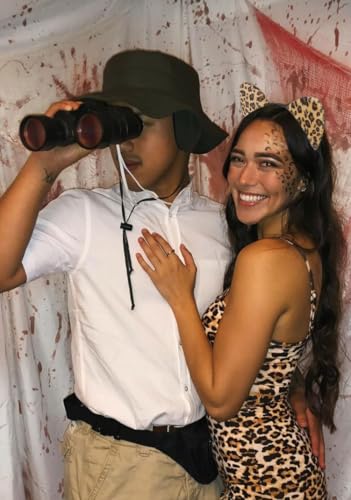 Huachi Leopard Print Cat Ear Headband for Women - Halloween Costume Accessory, Pack of 1