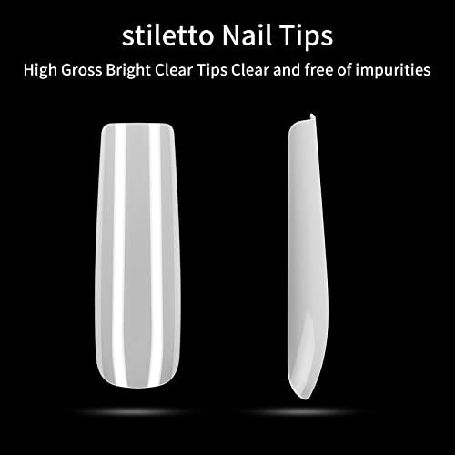240 Pcs Natural Full Cover Nail Tips for Acrylic Nails