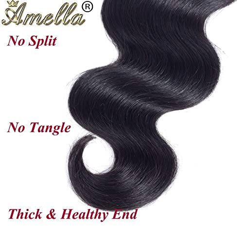 Amella 12 Inch Brazilian Body Wave Hair Bundle - 100% Virgin Human Hair