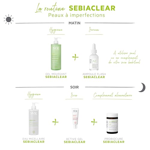 SVR Sebiaclear Mat + Pores Moisturizer 40ml - Oil-Free Daily Hydrator with PHA & Niacinamide for Oily, Combination & Sensitive Skin