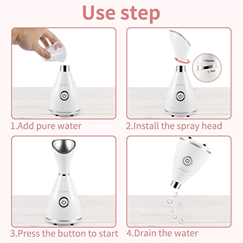 Nano Ionic Face Steamer for Deep Skin Penetration & Pore Unclogging