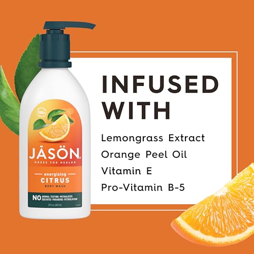 JASON Citrus Energizing Body Wash with Vitamin E, 30 oz
