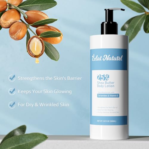 Éclat Naturel 25% Shea Butter Body Lotion Set - Deep Hydrating Moisturizer