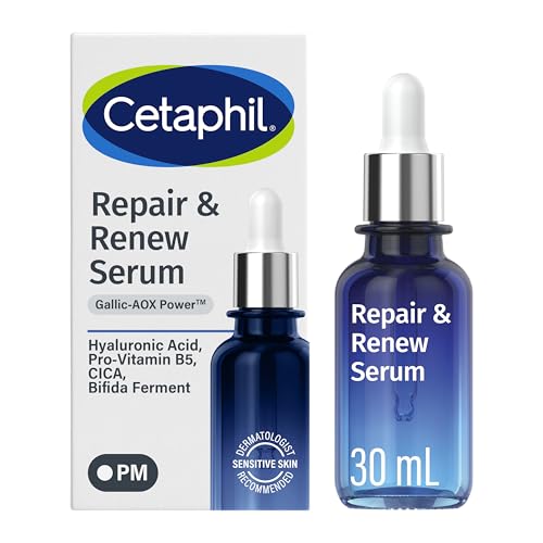 Cetaphil Repair & Renew Night Face Serum 1oz - Sensitive Skin, Vitamin E, Hydrating
