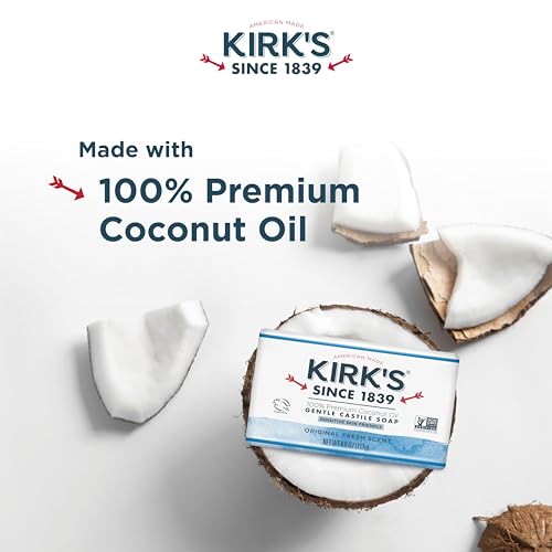 Kirk's Original Coco Castile Soap - Pack of 3, Hypoallergenic