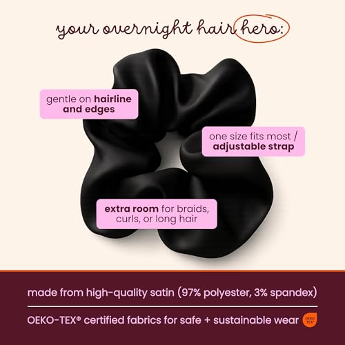 Cobana Satin Hair Scrunchie Gift Set – No Damage Silk Ties for Crease-Free Styling