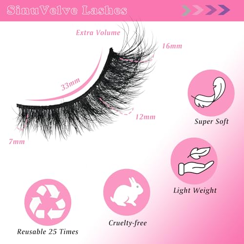 Hiklasy SinuVelve 5D Wispy Cat Eye Fake Mink Lashes - 14mm