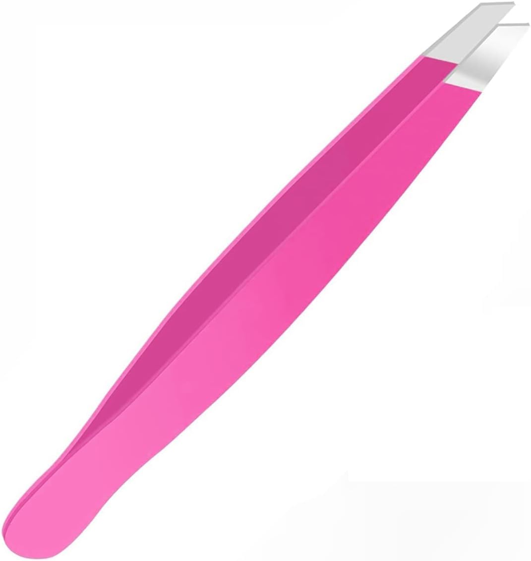 Stelone Tweezers for Eyebrows - Slant Tip Professional Stainless Steel Eyebrow Tweezers for Women & Men - Great Precision on Brow, Facial Hair & Ingrown Hair