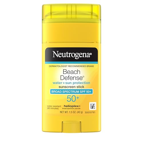 Neutrogena Beach Defense Sunscreen Stick SPF 50 Broad Spectrum UVA UVB Protection Lightweight Water Resistant up to 80 Minutes Oil-Free No-Mess Beach-Strength Sun Protection for Whole Family, 1.5 oz