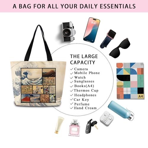 Katsushika Hokusai Tote Bag - Stylish Reusable Grocery Bag